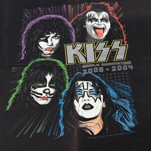 Kiss   VINTAGE - “World Domination Tour” - 2003-2004 - Black Shirt - XL -